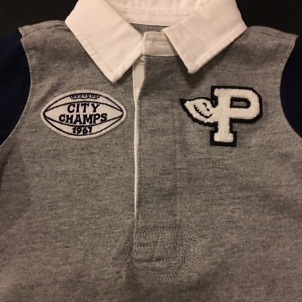 Polo Ralph Lauren Crested Patch P-Wing Onsie - Picture 2 of 4